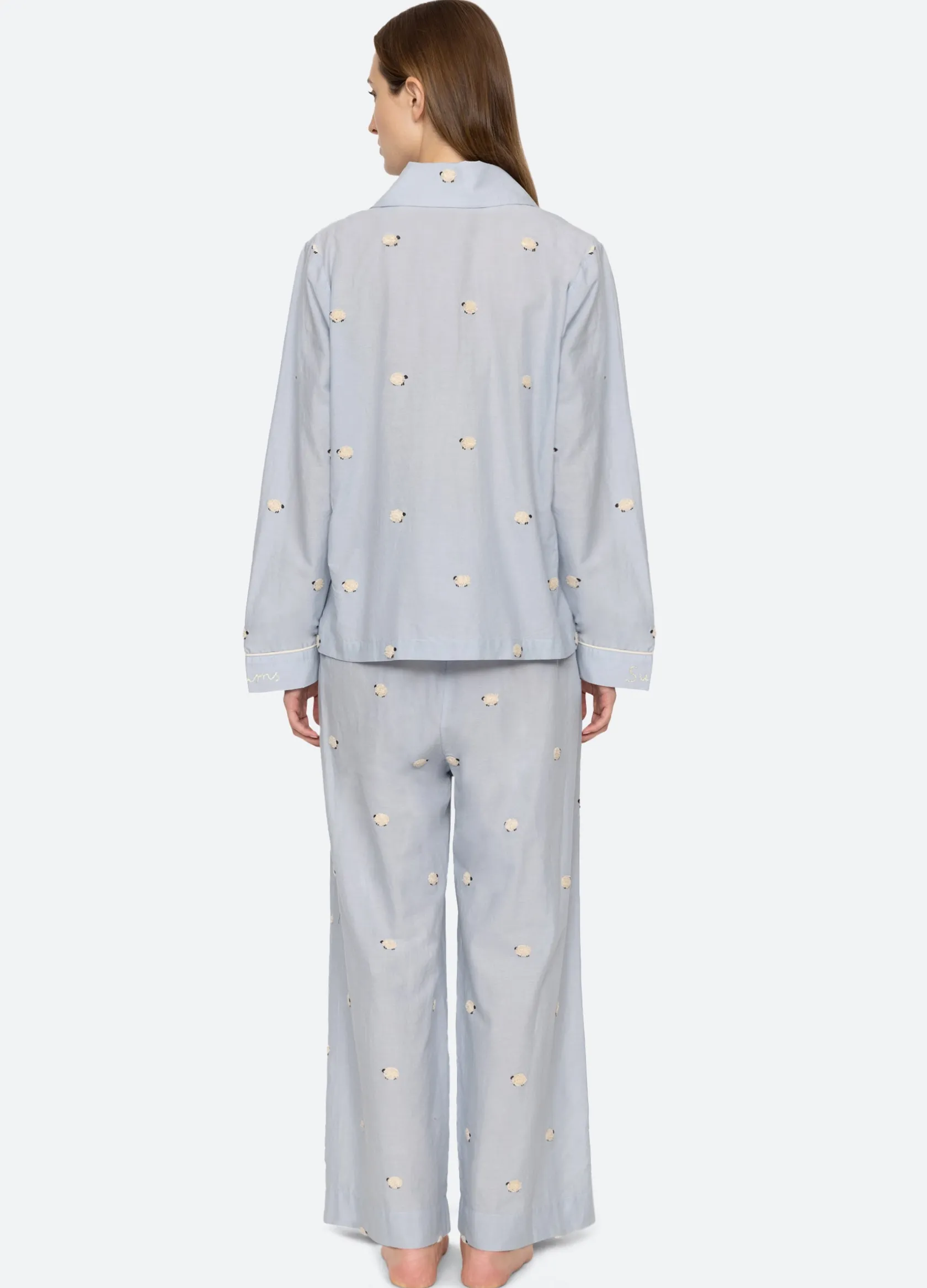 Sleepwear>Sea New York Sheep PJ Set Sky