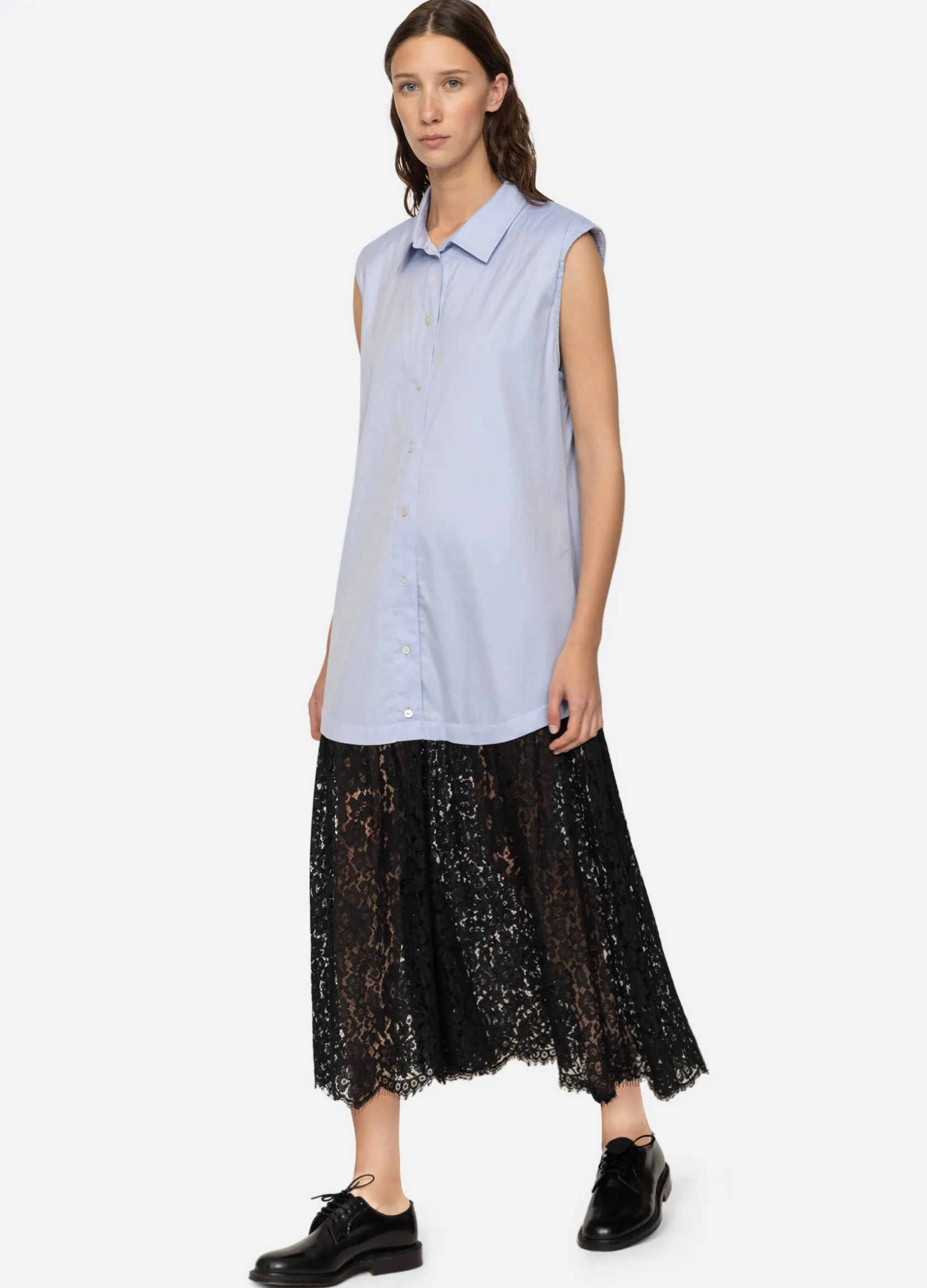 Dresses>Sea New York Suzy Combo Dress Blue