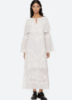 Dresses>Sea New York Vale Capelet Dress White