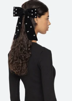 Accessories>Sea New York Velvet Bow Clip Black
