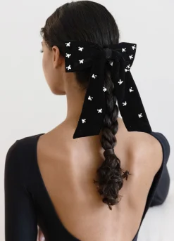 Accessories>Sea New York Velvet Bow Clip Black