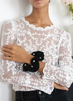 Accessories>Sea New York Velvet Scrunchie Black